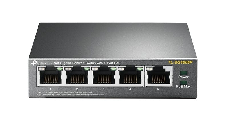 TP-Link TL-SG1005P Unmanaged Gigabit Ethernet Switch (10/100/1000) Power over Ethernet (PoE) Black — image 1