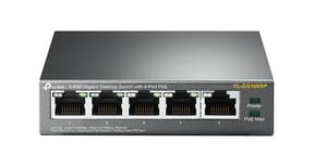 TP-Link TL-SG1005P Non-géré Gigabit Ethernet (10/100/1000) Connexion Ethernet, supportant l'alimentation via ce port (PoE) Noir