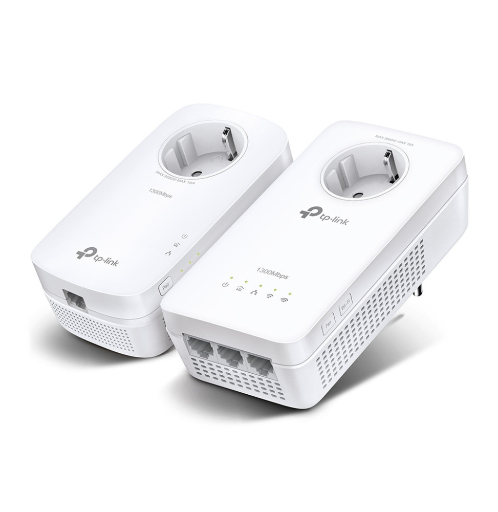 TP-Link TL-WPA8631P KIT Adaptateur réseau CPL 300 Mbit/s Ethernet/LAN Wifi Blanc 2 pièce(s) (TL-WPA8631P KIT)