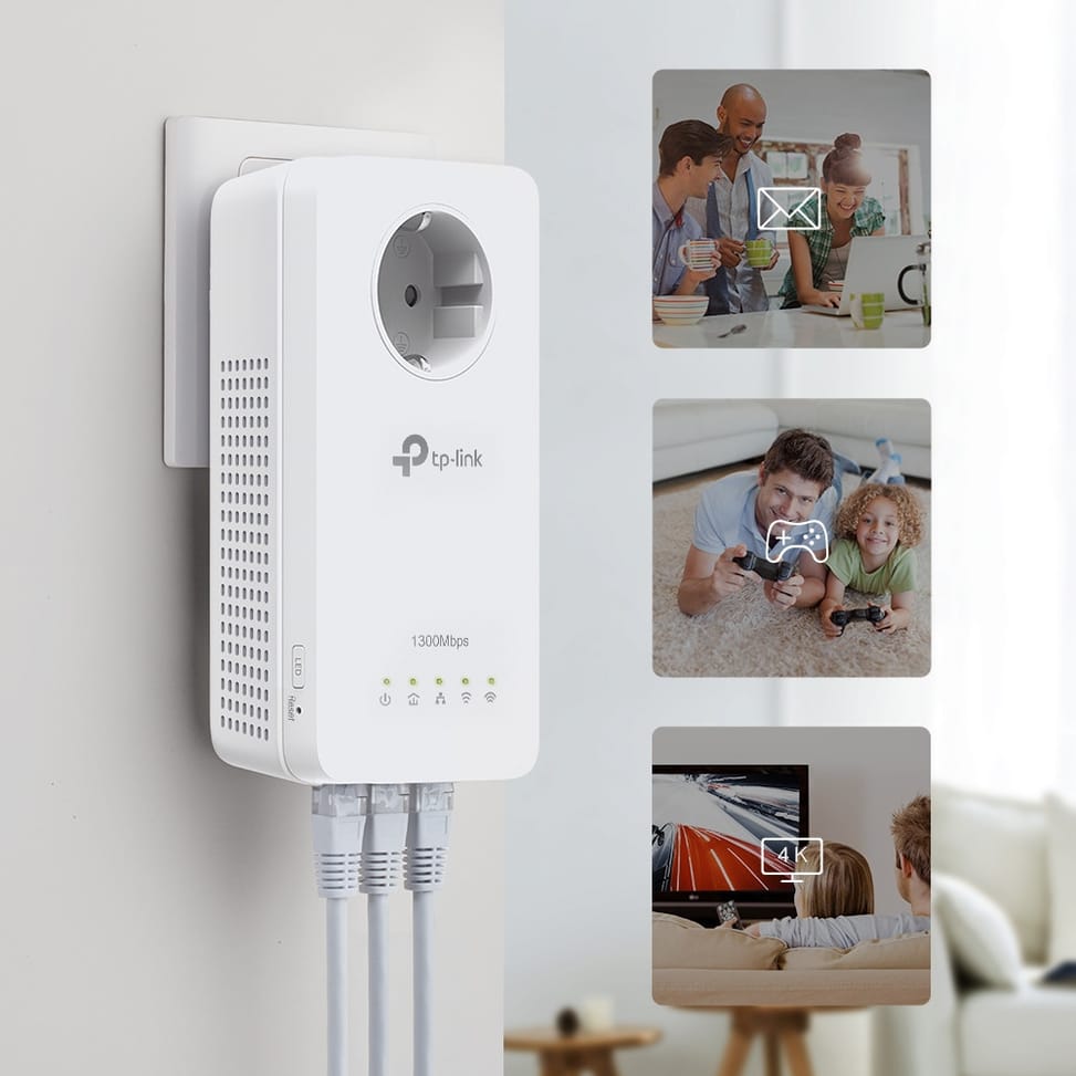 TP-Link TL-WPA8631P KIT Adaptateur réseau CPL 300 Mbit/s Ethernet/LAN Wifi Blanc 2 pièce(s) (TL-WPA8631P KIT) — image 3