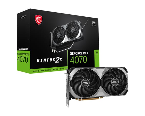 MSI GeForce RTX 4070 VENTUS 2X E 12G OC NVIDIA 12 Go GDDR6X (GEFORCE RTX 4070 VENTUS 2X E 12G OC)