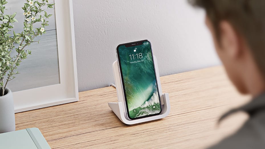 Logitech POWERED Wireless Charging Stand Smartphone Blanc Secteur Recharge sans fil Intérieure (939-001630) — image 8
