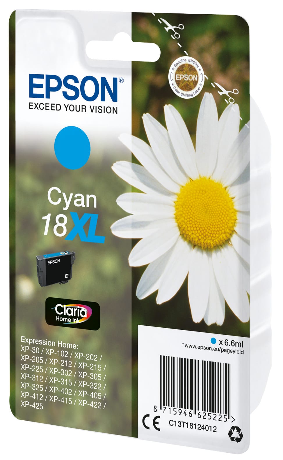 Epson Daisy Cartouche "Pâquerette" 18XL - Encre Claria Home C (C13T18124012) — image 2