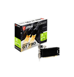 Placa De Vídeo - NVIDIA GeForce GT 730  2GB / PCI-E  - MSI OC Edition N730k 2gd5lp Oc Html
