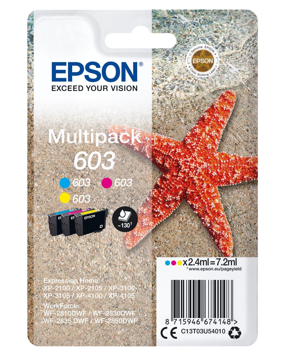 Epson Multipack 3-colours 603 Ink Multipack 3-colours 603 Ink (C13T03U54010) — image 1