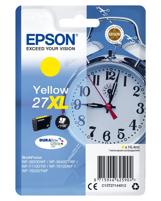 Epson Alarm clock Cartouche "Réveil" 27XL - Encre DURABrite Ultra J (C13T27144012)