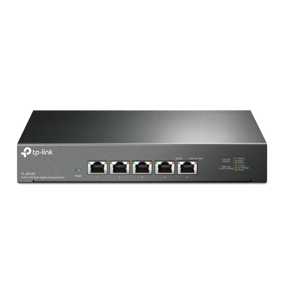 جهاز Switch غير مُدار TP-Link TL-SX105 10G Ethernet (100/1000/10000) أسود (TL-SX105) — صورة 1