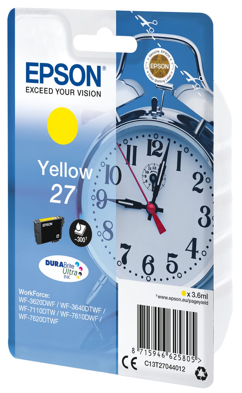 Epson Alarm clock Cartouche "Réveil" 27 - Encre DURABrite Ultra J (C13T27044012) — image 2
