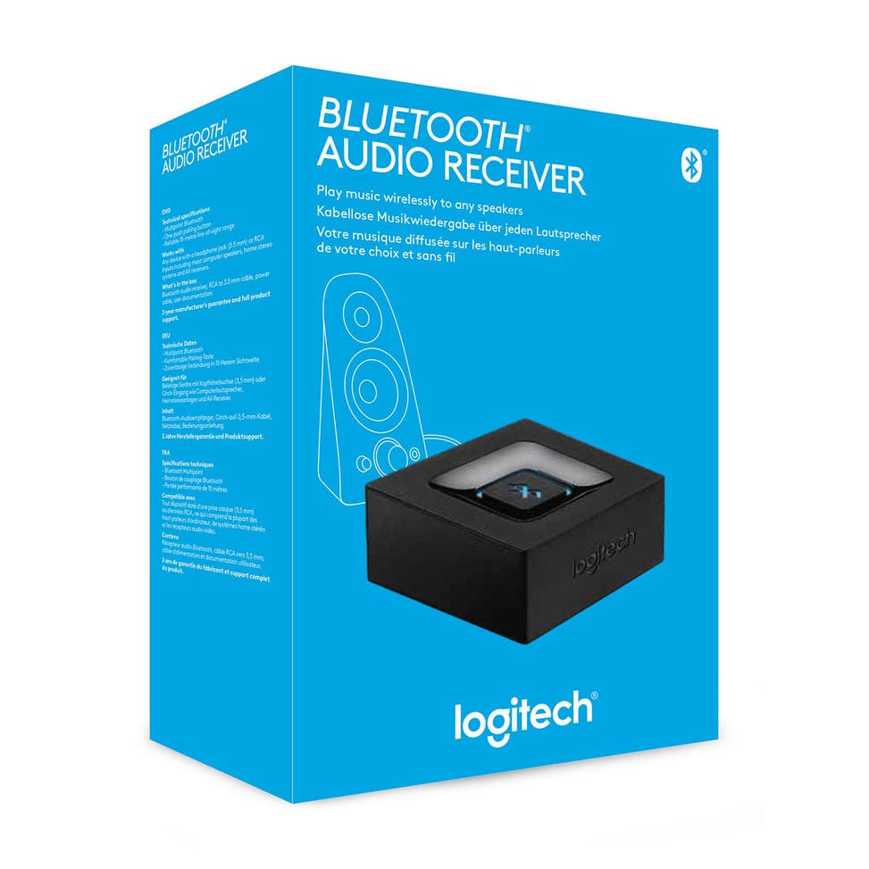 Logitech Récepteur audio Bluetooth Diffusion sans fil RCA, 3,5mm, Bluetooth 3.0, A2DP, 15m  (980-000912) — image 8
