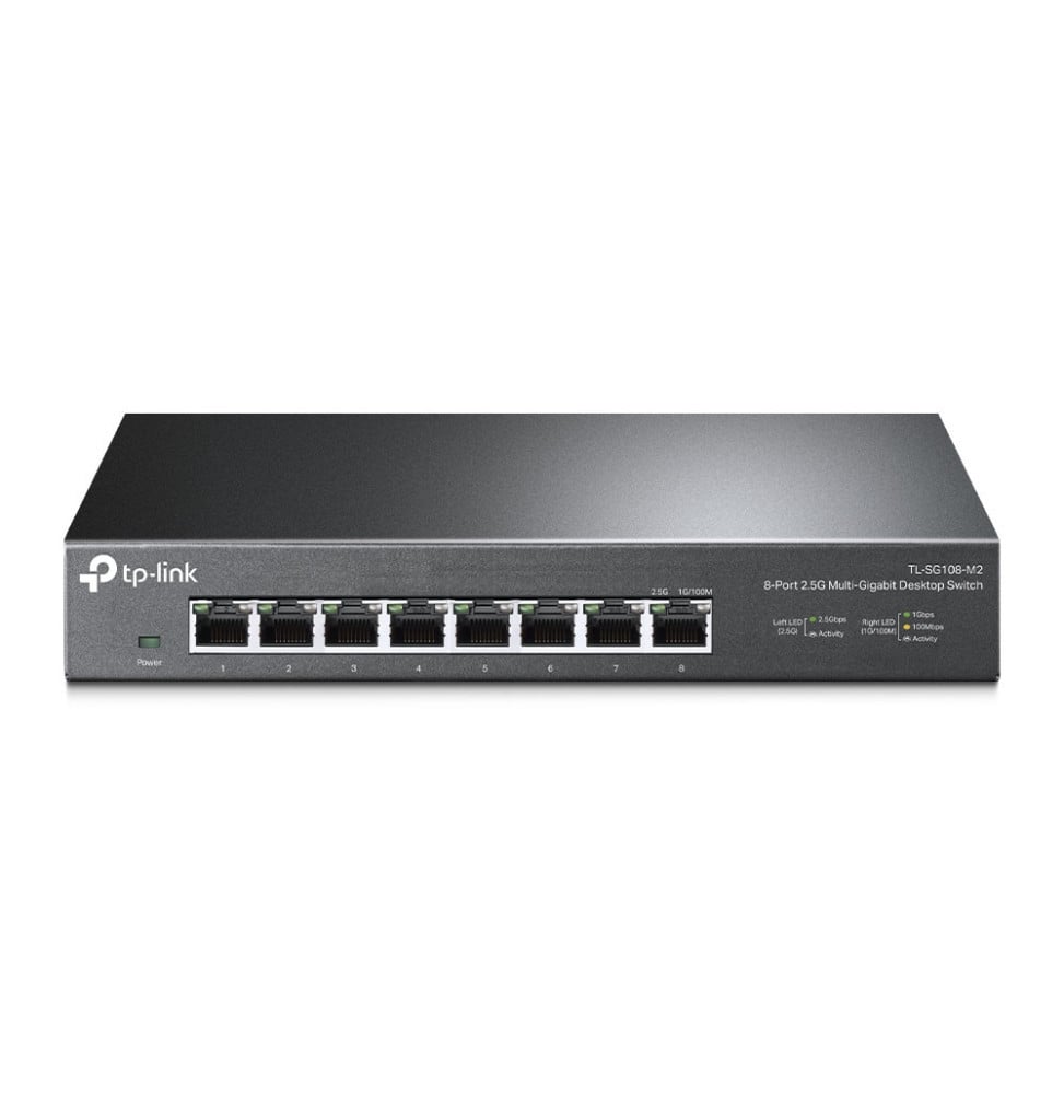 TP-Link TL-SG108-M2 commutateur réseau Non-géré 2.5G Ethernet (100/1000/2500) Noir (TL-SG108-M2)