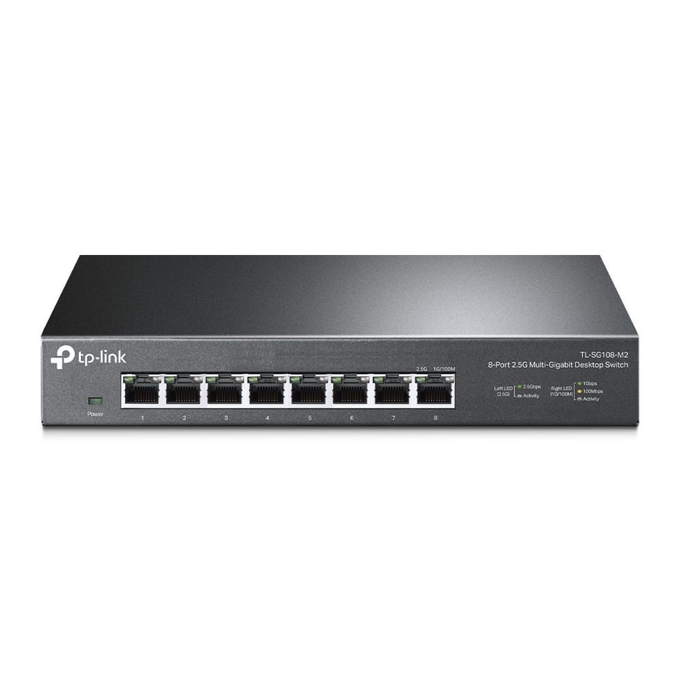 جهاز Switch شبكي غير مُدار TP-Link TL-SG108-M2 بسرعة 2.5G Ethernet (100/1000/2500) أسود (TL-SG108-M2) — صورة 1