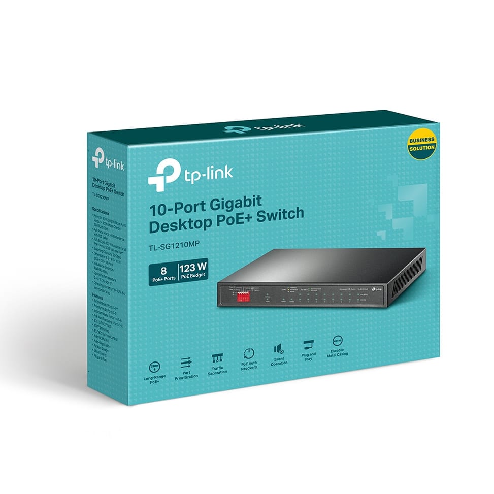 TP-Link TL-SG1210MP commutateur réseau Non-géré Gigabit Ethernet (10/100/1000) Connexion Ethernet, supportant l'alimentation — image 4