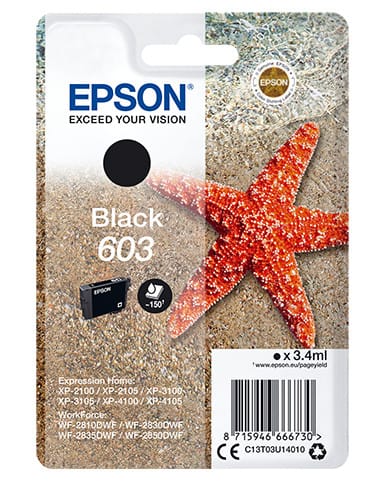 Epson Singlepack Black 603 Ink Singlepack Black 603 Ink  (C13T03U14010) — image 1