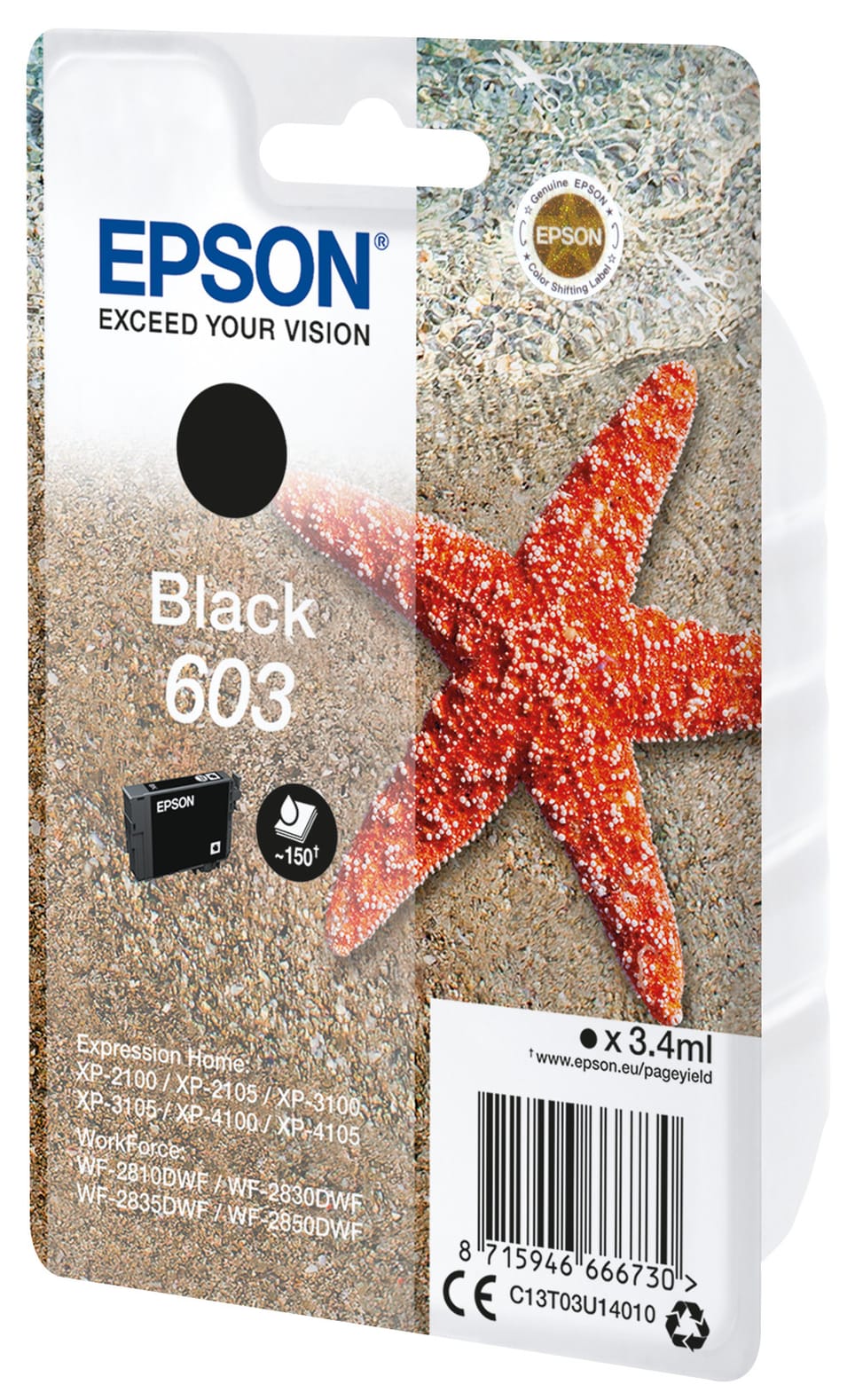 Epson Singlepack Black 603 Ink Singlepack Black 603 Ink  (C13T03U14010) — image 2