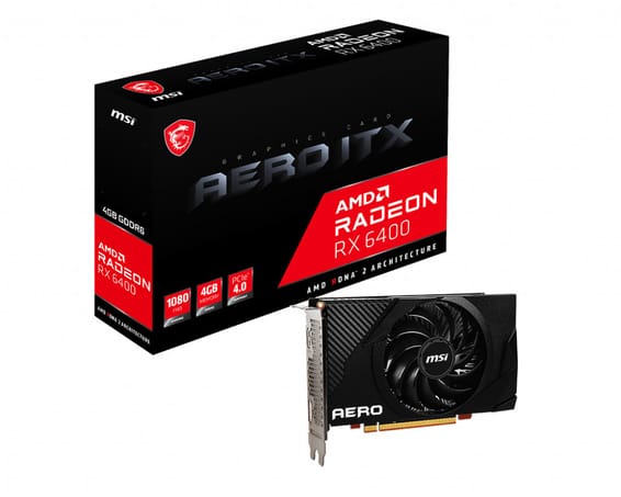 MSI Radeon RX 6400 AERO ITX 4G AMD 4 Go GDDR6 (V508-012R)