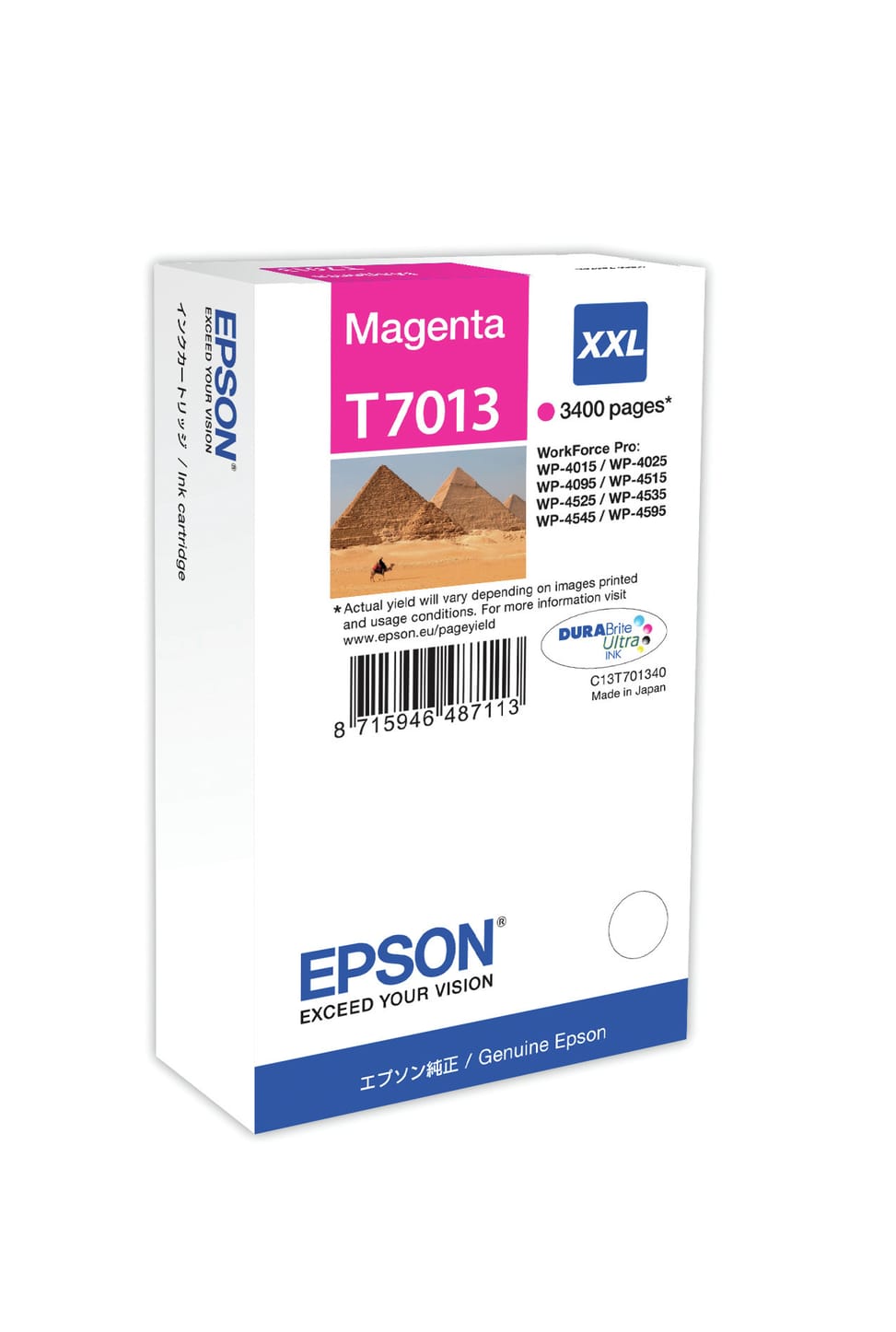 Epson Encre Magenta XXL (3 400 p) Encre Magenta XXL (3 400 p) (C13T70134010) — image 1