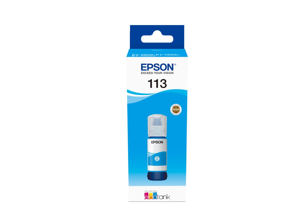 Epson 113 EcoTank Pigment Cyan ink bottle 113 EcoTank Pigment Cyan ink bottle  (C13T06B240) — image 1