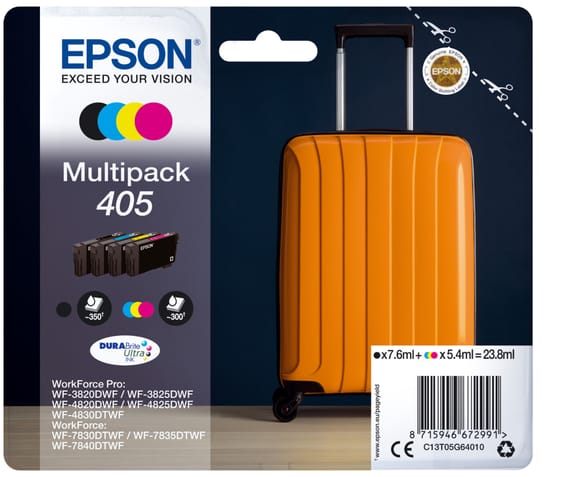 Epson Multipack 4-colours 405 DURABrite Ultra Ink Multipack 4-colours 405 DURABrite Ultra Ink (C13T05G64010)