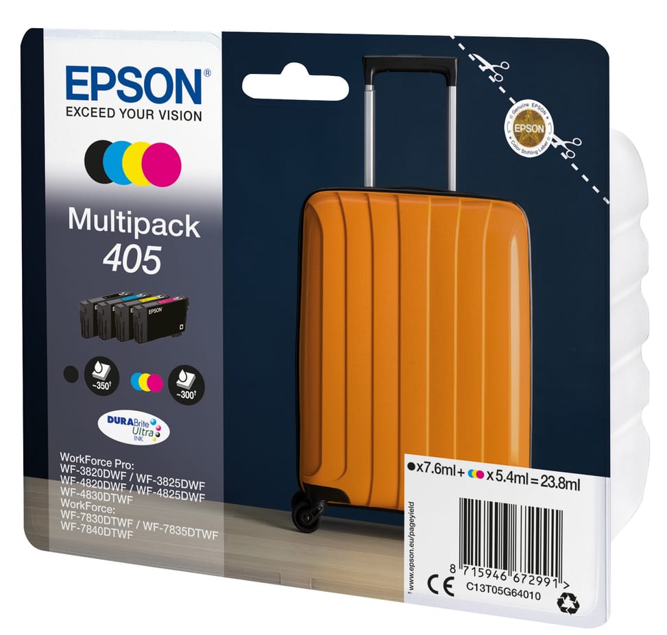 Epson Multipack 4-colours 405 DURABrite Ultra Ink Multipack 4-colours 405 DURABrite Ultra Ink  (C13T05G64010) — image 2