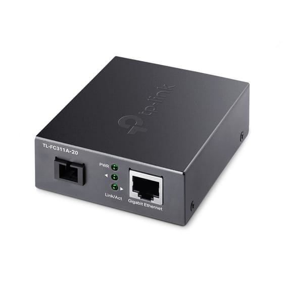 TP-Link TL-FC311A-20 convertisseur de support réseau 1000 Mbit/s 1550 nm Monomode Noir (TL-FC311A-20)