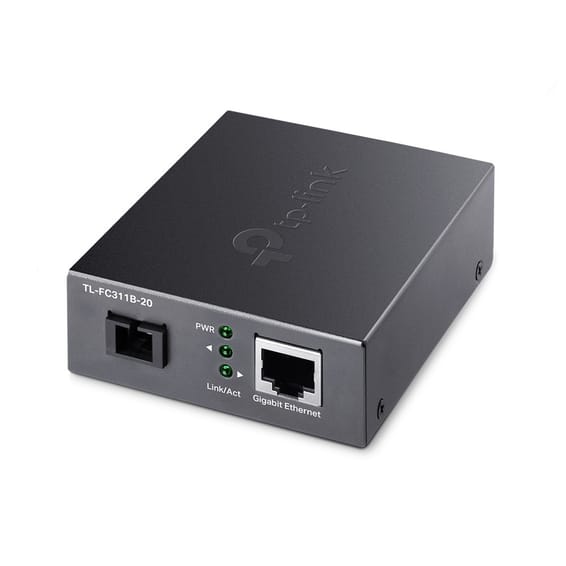 TP-Link TL-FC311B-20 convertisseur de support réseau 1000 Mbit/s 1550 nm Monomode Noir (TL-FC311B-20)