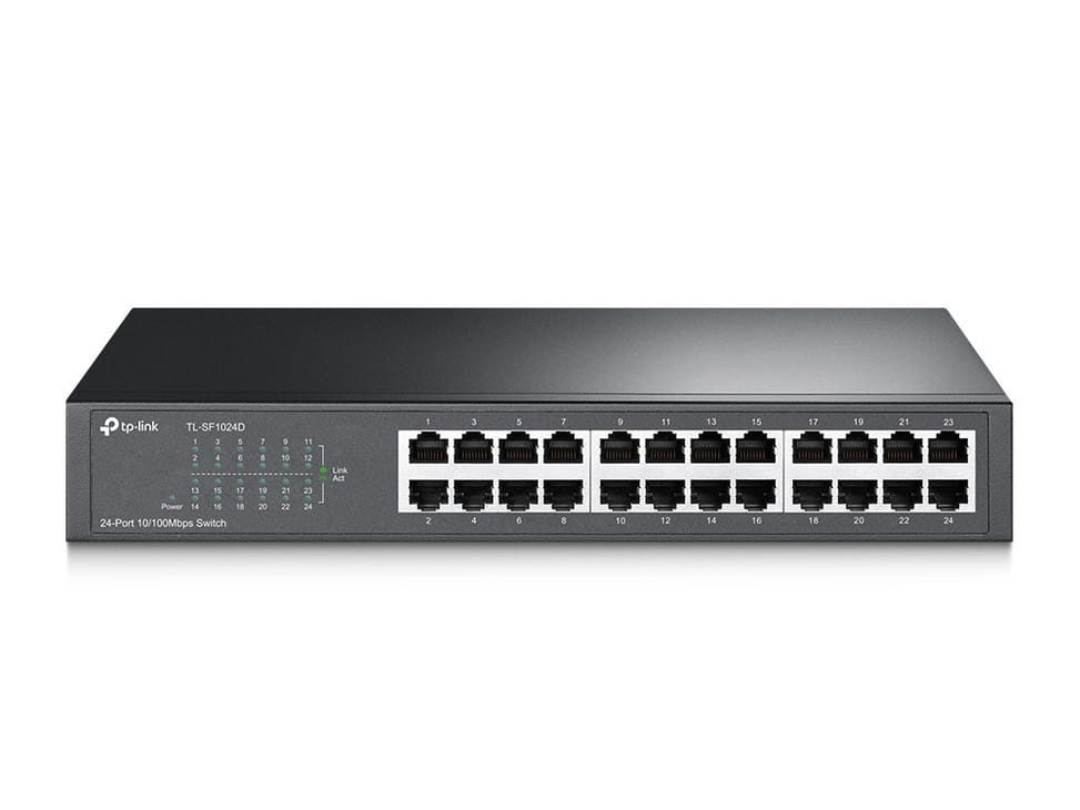 TP-Link TL-SF1024D Unmanaged Fast Ethernet Network Switch (10/100) Black (TL-SF1024D) — image 1