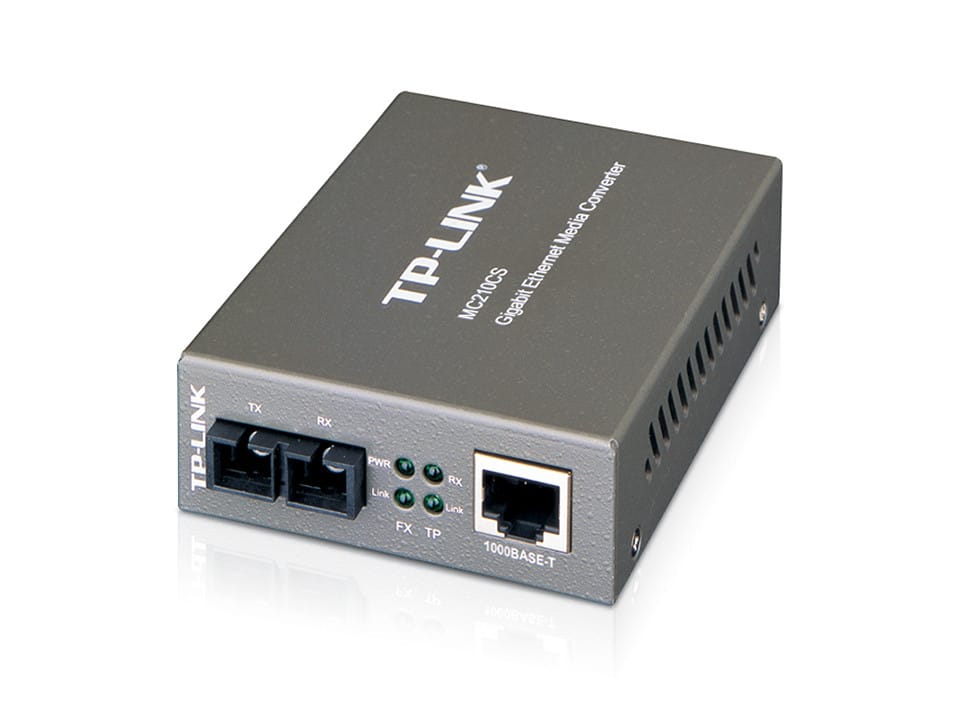 محول وسائط شبكة TP-Link MC210CS 1000 Mbps 1310 nm أحادي النمط أسود (MC210CS V1) — صورة 1