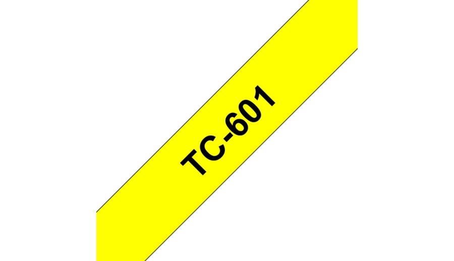 Brother Ruban pour étiqueteuse 12mm Ruban laminé de 12 mm, noir sur jaune (TC-601) — image 2