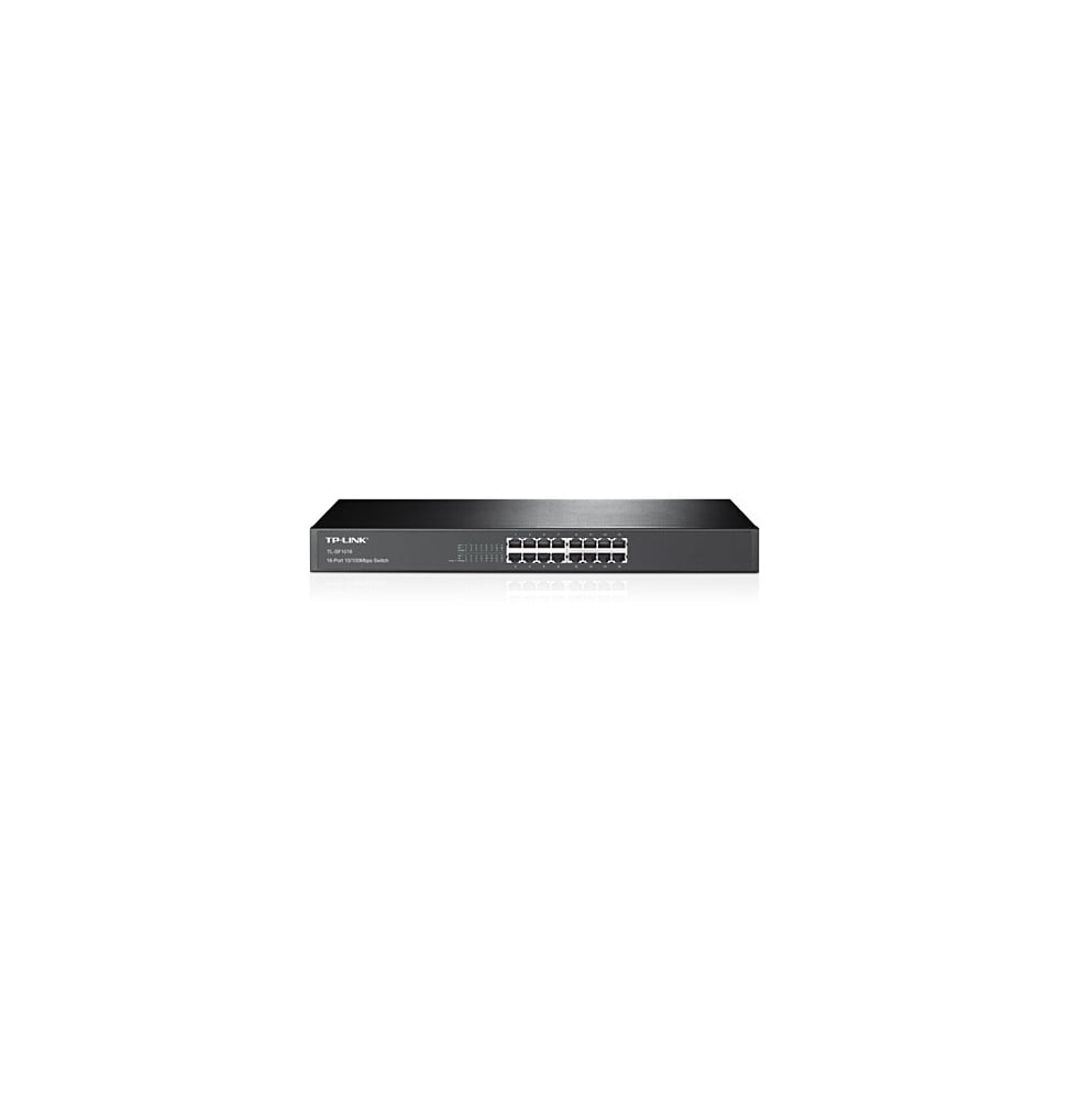 TP-Link TL-SF1016 Non-géré Fast Ethernet (10/100) 1U Noir (TL-SF1016 V12)