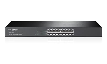 جهاز Switch غير مُدار TP-Link TL-SF1016 Fast Ethernet (10/100) 1U أسود (TL-SF1016 V12) — صورة 1