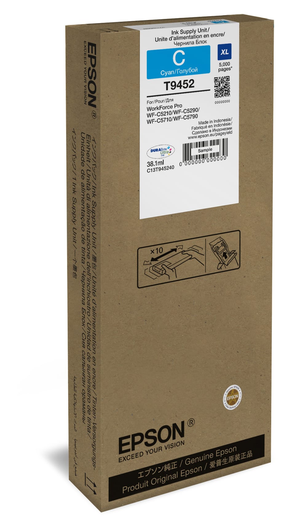 Epson WF-C5xxx Series Ink Cartridge XL Cyan WF-C5xxx Series Ink Cartridge XL Cyan (C13T945240) — image 2