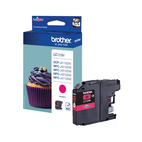 Brother LC-123M cartouche d'encre 1 pièce(s) Original Magenta LC123M cartouche jet d'encre magenta (LC-123M)