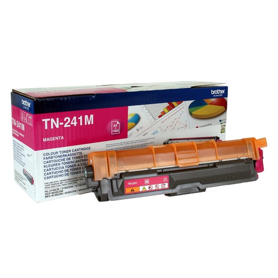 Brother TN-241M Cartouche de toner 1 pièce(s) Original Magenta Cartouche de toner, 1400 pages, Magenta (TN-241M)