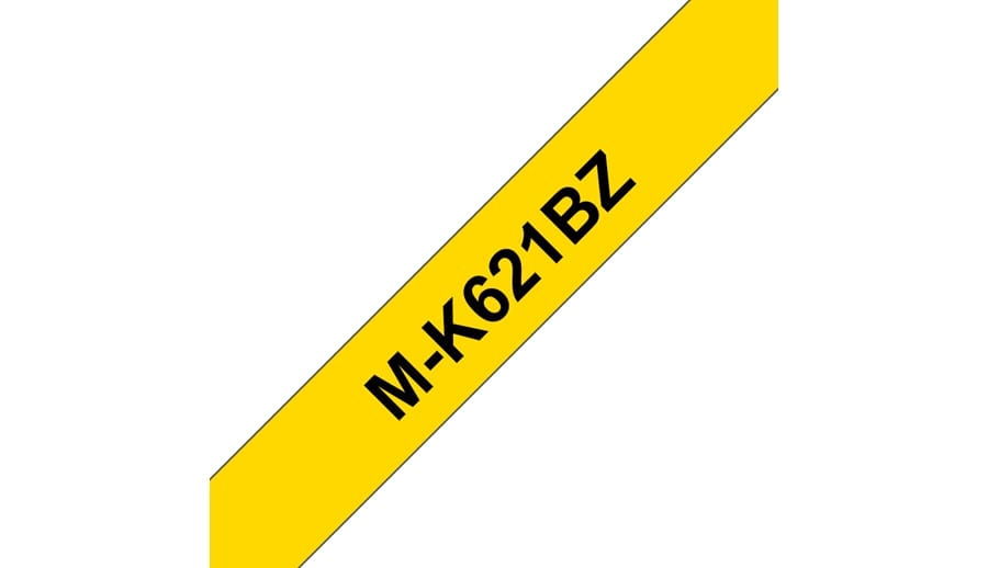 Brother M-K621B ruban d'étiquette Noir sur jaune Ruban plastique de 9 mm noir sur jaune, non laminé, 8 m (M-K621B) — image 2
