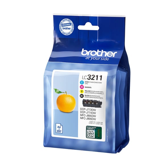 Brother LC-3211VAL cartouche d'encre Original Rendement standard Noir, Cyan, Magenta, Jaune (LC-3211VAL)