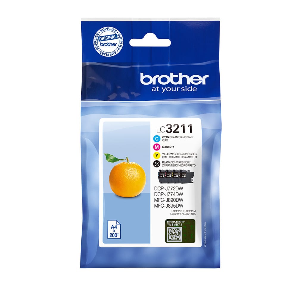 Brother LC-3211VAL cartouche d'encre Original Rendement standard Noir, Cyan, Magenta, Jaune (LC-3211VAL) — image 4