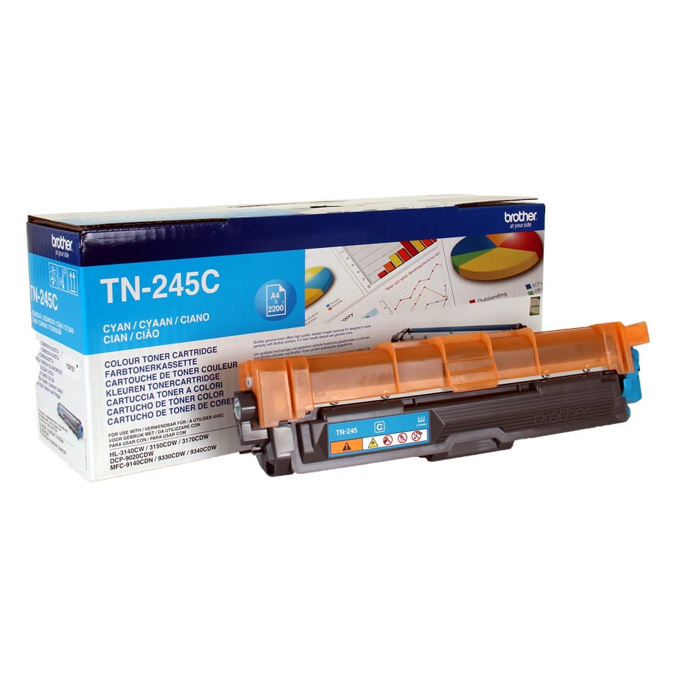Brother TN-245C Cartouche de toner 1 pièce(s) Original Cyan Toner pour HL-3140CW / 3170CDW / 3150CDW, 2200pg, Cyan (TN-245C) — image 1