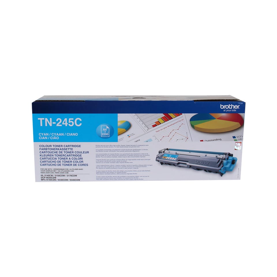 Brother TN-245C Cartouche de toner 1 pièce(s) Original Cyan Toner pour HL-3140CW / 3170CDW / 3150CDW, 2200pg, Cyan (TN-245C) — image 2