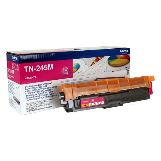 Brother TN-245M Cartouche de toner 1 pièce(s) Original Magenta Cartouche de toner, 2200 pages, Magenta (TN-245M)