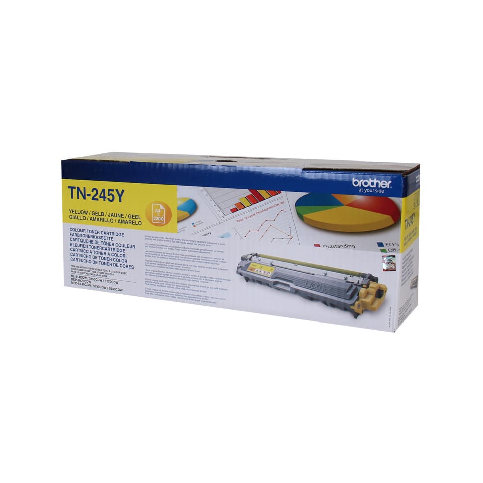 Brother TN-245Y Cartouche de toner 1 pièce(s) Original Jaune Cartouche de toner, 2200 pages, Jaune (TN-245Y) — image 2