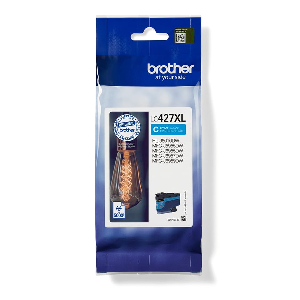 Brother LC-427XLC cartouche d'encre 1 pièce(s) Original Rendement élevé (XL) Cyan (LC-427XLC) — image 2