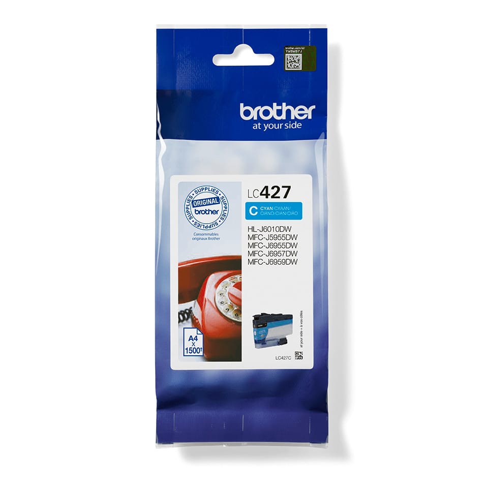 Brother LC-427C cartouche d'encre 1 pièce(s) Original Rendement standard Cyan (LC-427C) — image 4