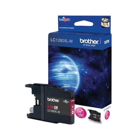 Brother LC1280XLM cartouche d'encre 1 pièce(s) Original Rendement élevé (XL) Magenta (LC-1280XLM)