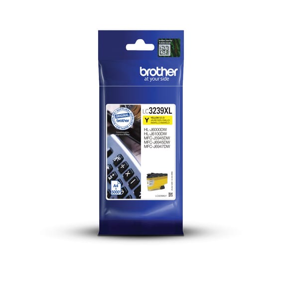 Brother LC-3239XLY cartouche d'encre 1 pièce(s) Original Rendement élevé (XL) Jaune (LC-3239XLY)
