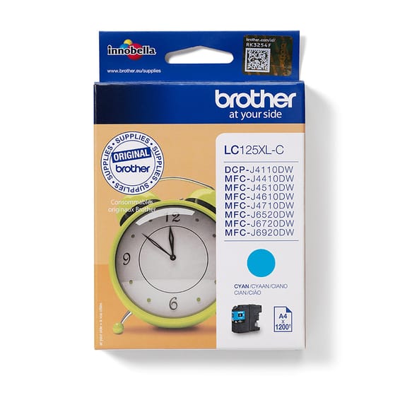 Brother LC125XLC cartouche d'encre 1 pièce(s) Original Cyan LC125XLC cartouche jet d'encre cyan (LC-125XLC)