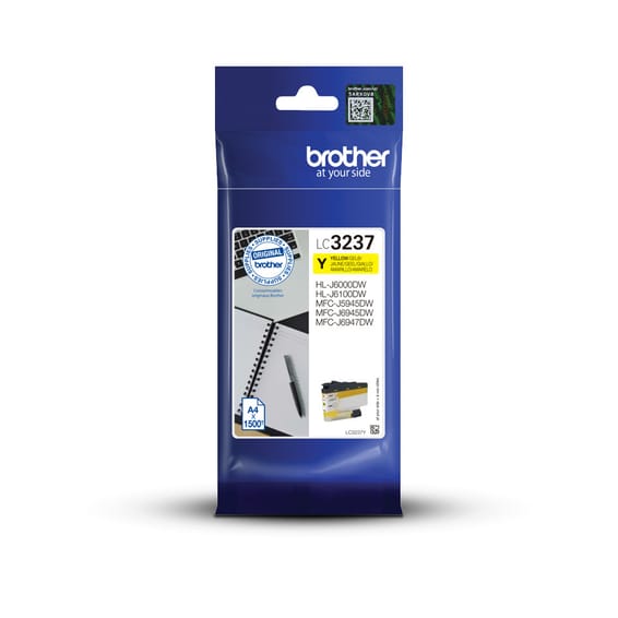 Brother LC-3237Y cartouche d'encre 1 pièce(s) Original Rendement standard Jaune (LC-3237Y)