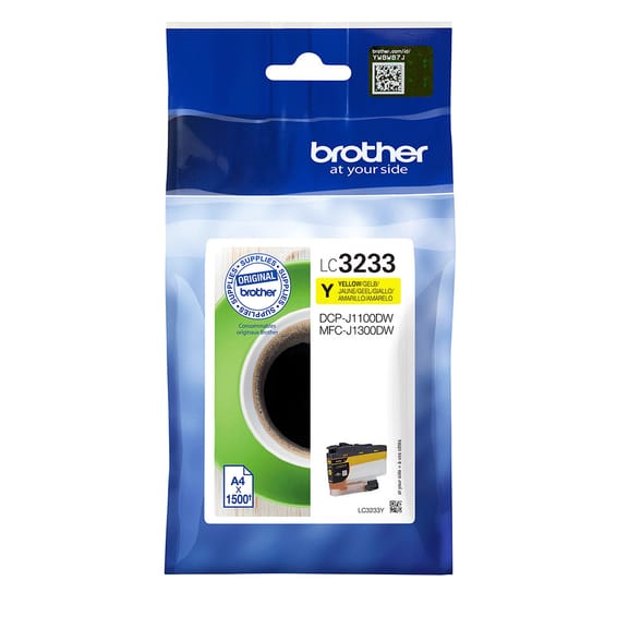 Brother LC-3233Y cartouche d'encre 1 pièce(s) Original Rendement standard Jaune (LC-3233Y)