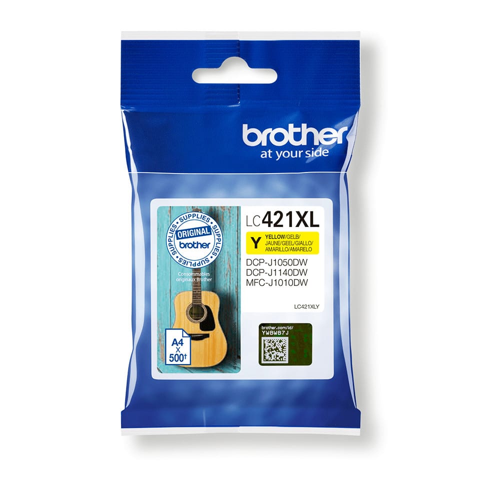 Brother LC-421XLY cartouche d'encre 1 pièce(s) Original Rendement élevé (XL) Jaune (LC-421XLY) — image 1