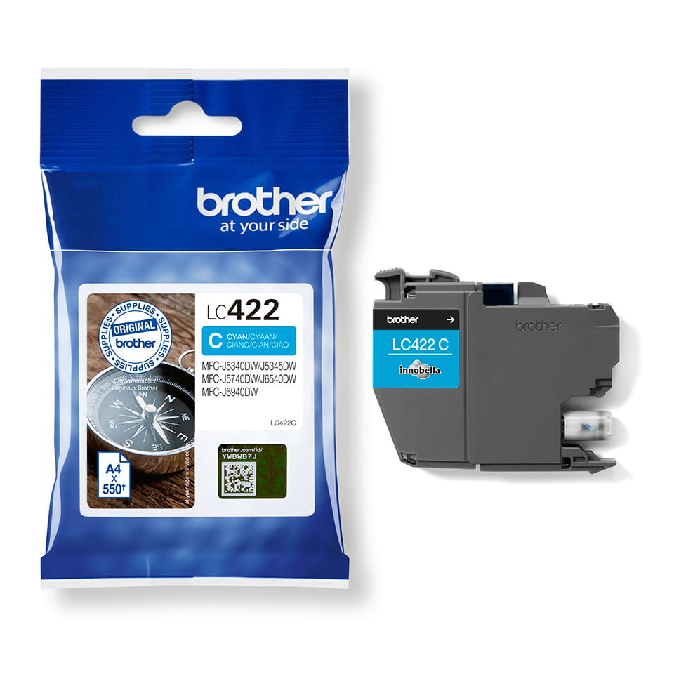 Brother LC-422C cartouche d'encre 1 pièce(s) Original Cyan (LC-422C) — image 3