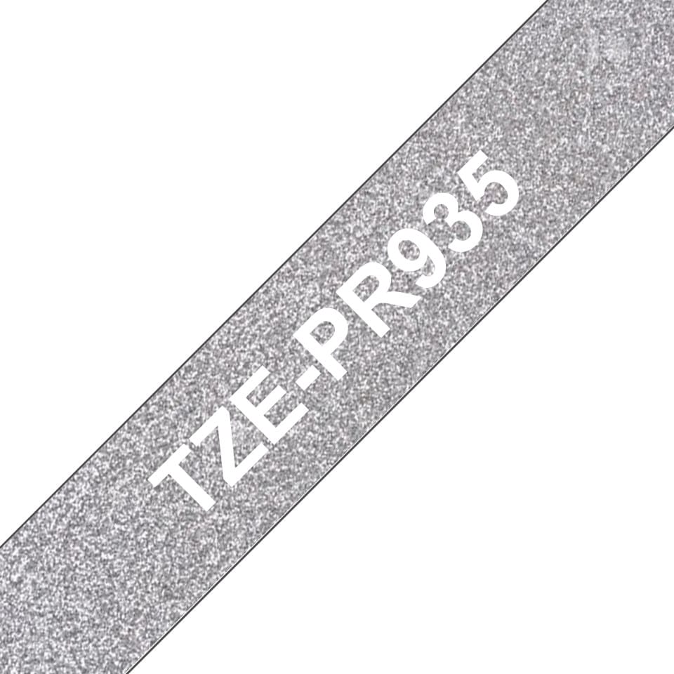 Brother TZe-PR935 ruban d'étiquette Blanc sur argent (TZEPR935) — image 3
